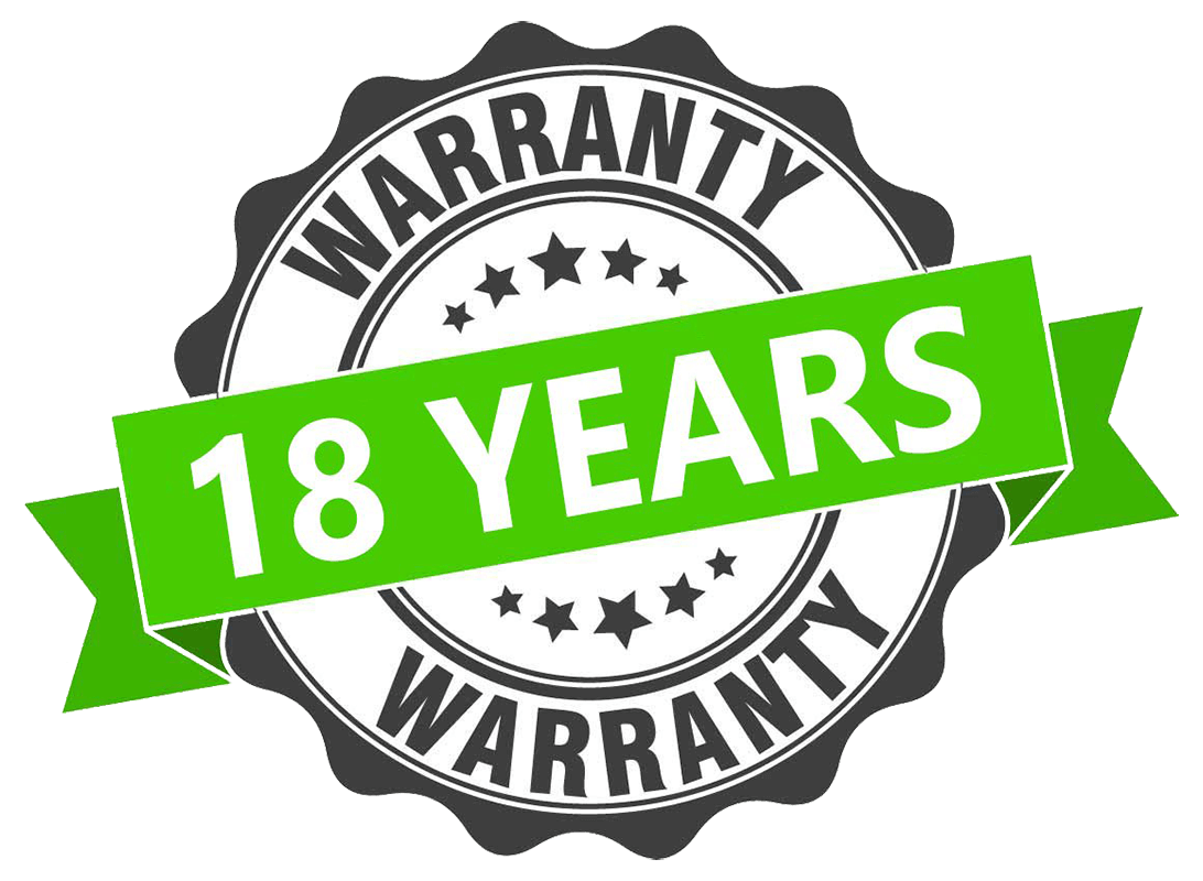 18 Years Warranty