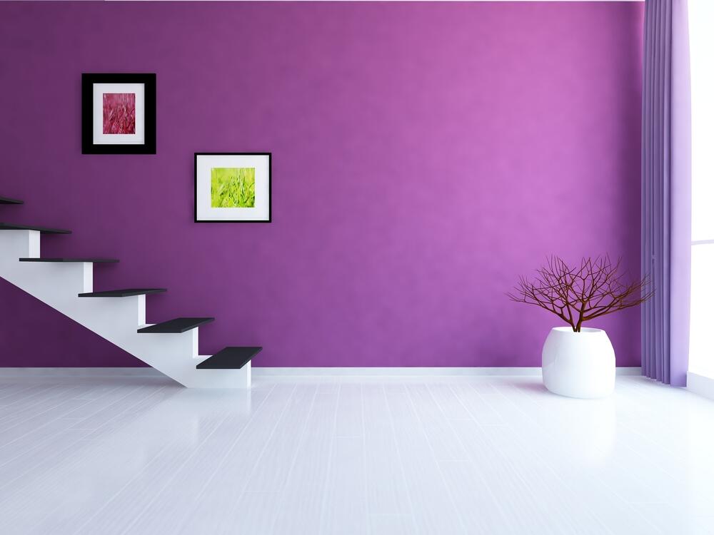 Cách phối màu đá cầu thang và tường nhà đẹp tới hoàn hảo